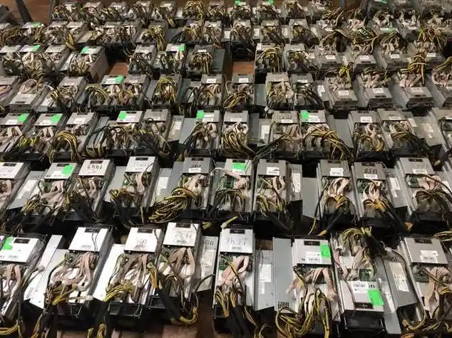 A mining farm showcasing multiple GPUs in operation