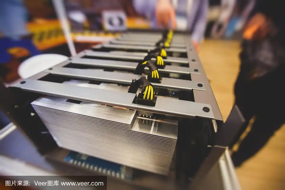 An intricate mining rig setup, highlighting the hardware components essential for efficient cryptocurrency mining